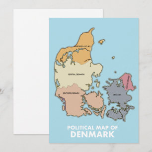 Politische Karte Dänemarks