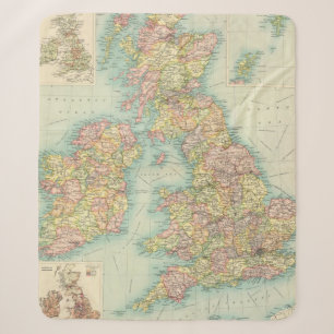 Politische Karte der britischen Inseln Sherpadecke