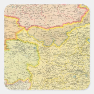 Politische Karte der China Quadratischer Aufkleber