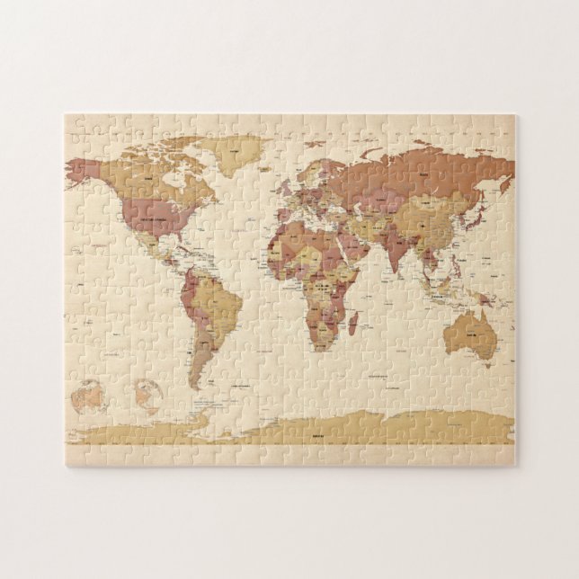 Politische Karte der Weltkarte (Horizontal)
