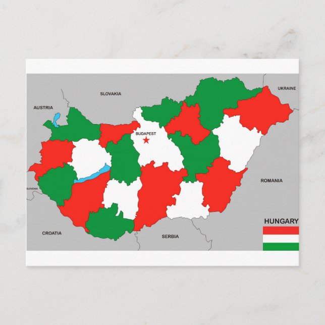 Politische Karte des hungrigen Landes (Vorderseite)