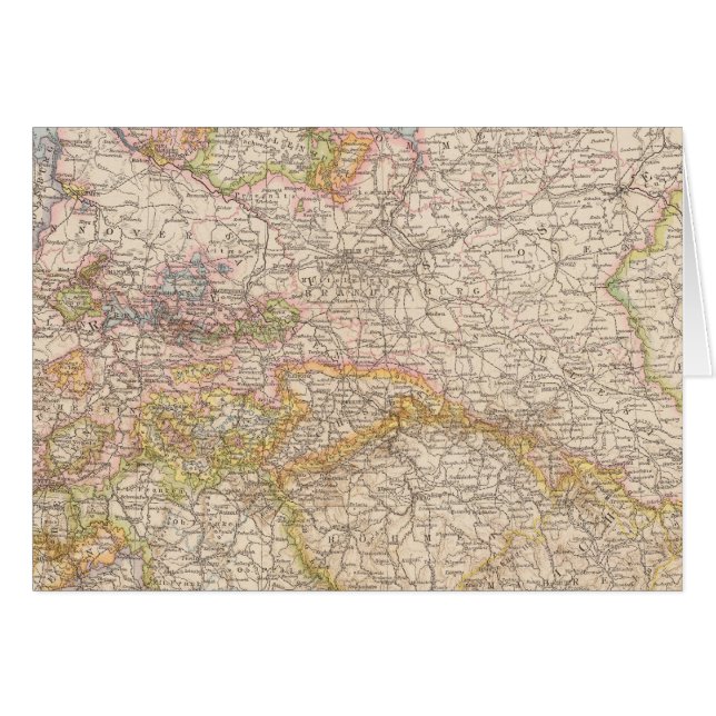 Politische Karte Deutschlands (Vorderseite (Horizontal))