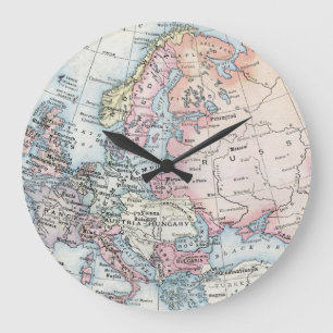 Politische Karte Europas (1916) Große Wanduhr