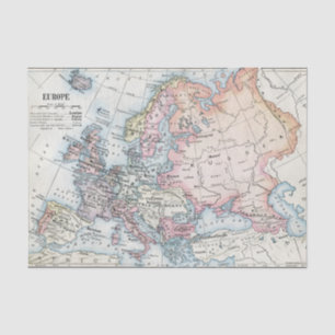 Politische Karte Europas (1916) Seidenpapier