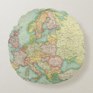 Politische Karte Europas Rundes Kissen