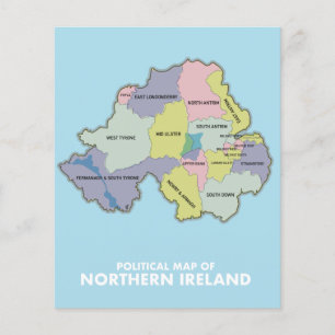 Politische Karte Nordirlands.