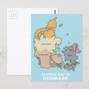 Politische Karte von Dänemark