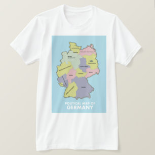 Politische Karte von Deutschland T-Shirt