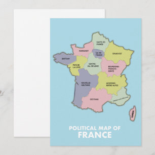 Politische Karte von Frankreich