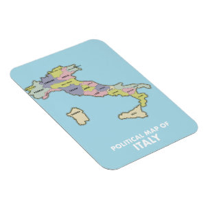 Politische Karte von Italien Magnet