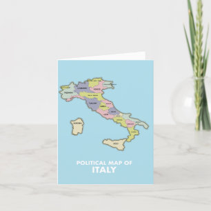Politische Karte von Italien Merken Sie sich das