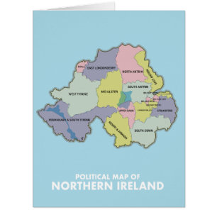 Politische Karte von Nordirland.