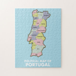 Politische Karte von Portugal