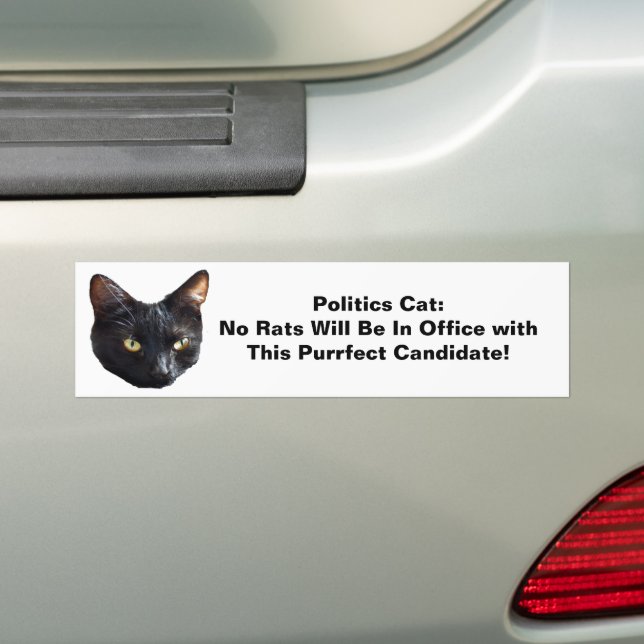 Politische Katzenkatze ohne Ratten wird im Amt sei Autoaufkleber (Auf Auto)