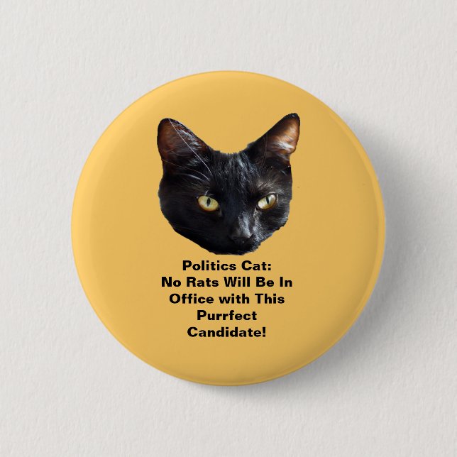 Politische Katzenklatsche Keine Raten im Büro Button (Vorderseite)