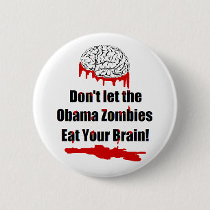 Politische Knöpfe Antiobama-Zombies Button