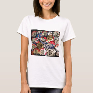 Politische Knöpfe T-Shirt