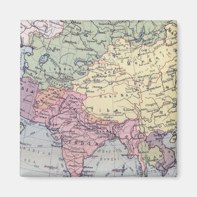Politische Landkarte | Asien Magnet (Vorne)