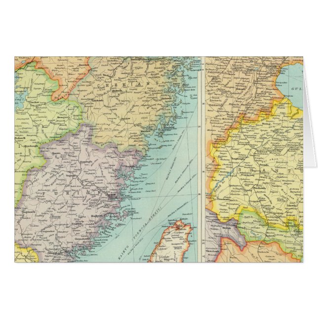 Politische Landkarte der östlichen China (Vorderseite (Horizontal))