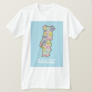 Politische Landkarte Portugals T-Shirt