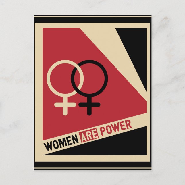 Politische Postkarte der feministischen Kunst (Vorderseite)