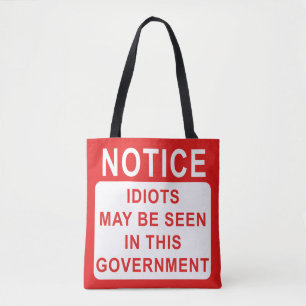 Politische Satire - komische Idioten in der Regier Tasche