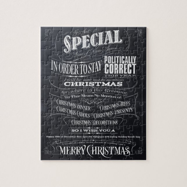 Politische Unkorrektheit Chalk Christmas (Vertikal)