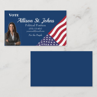Politische Visitenkarte der amerikanischen Flagge