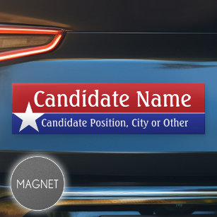 Politische Vorlage Klassischer Kandidat Red Blue S Auto Magnet