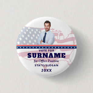 Politische Wahl Blaue Kampagne Benutzerdefinierter Button