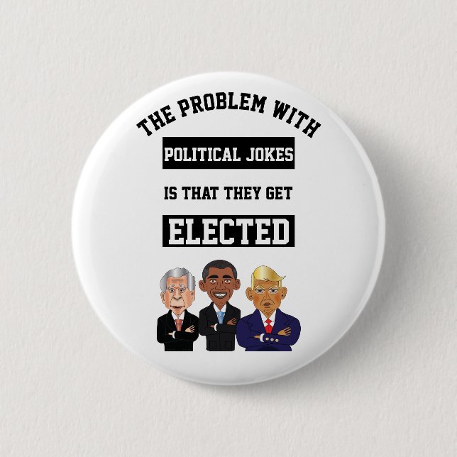 Politische Witze erhalten mit Trumpf gewählt Button (Vorderseite)