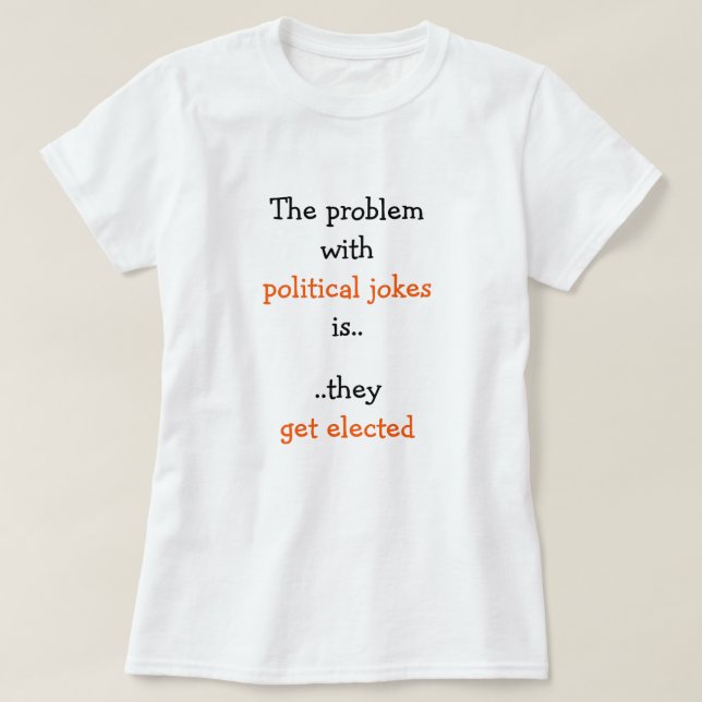 Politische Witze lassen den Spaß der gewählten Pol T-Shirt (Design vorne)