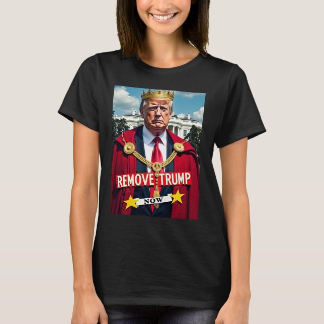 Politischer Anti Trump kein König T-Shirt (Vorderseite)