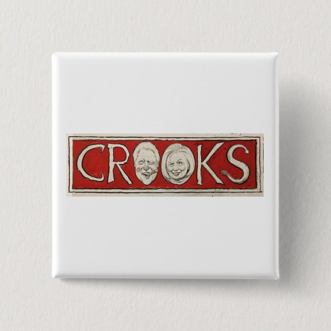 Politischer Cartoon-Knopf Button (Vorderseite)