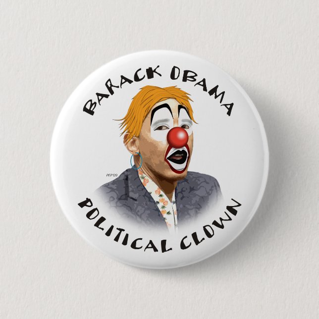 Politischer Clown Button (Vorderseite)