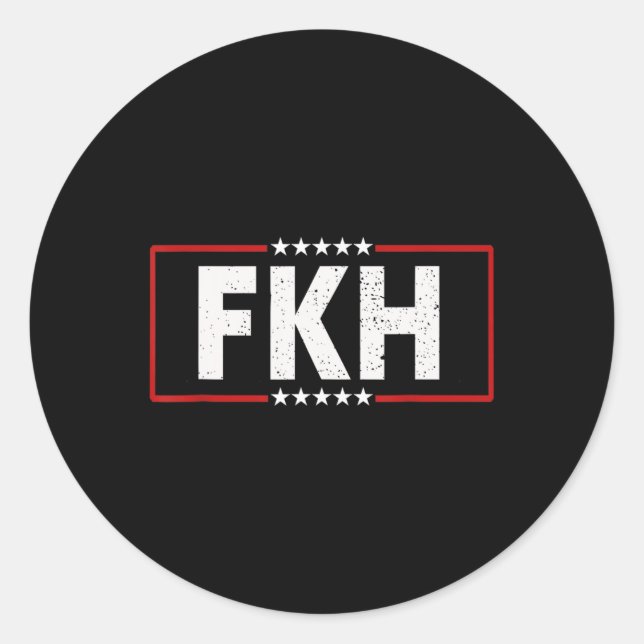 Politischer Humor F Kamala-harris Konservatives Re Runder Aufkleber (Vorderseite)