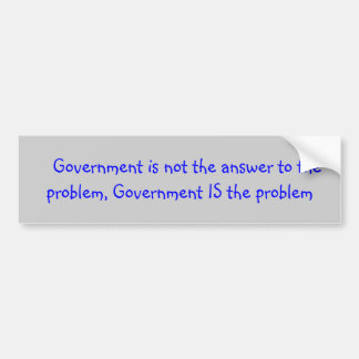 Politischer Slogan über Regierung Autoaufkleber
