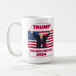 Politischer Trump 2024: Wahl zur amerikanischen Fl Kaffeetasse