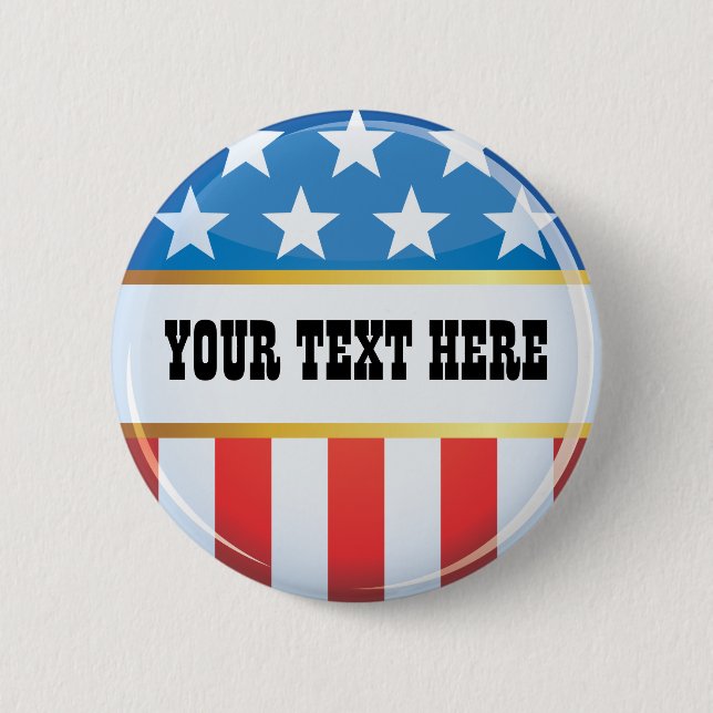 Politischer USA-Flaggen-Knopf Button (Vorderseite)