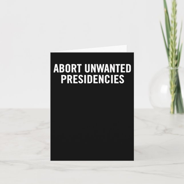 Politischer Widerstand Kunst - Unerwünschtes Präsi Karte (Vorderseite)