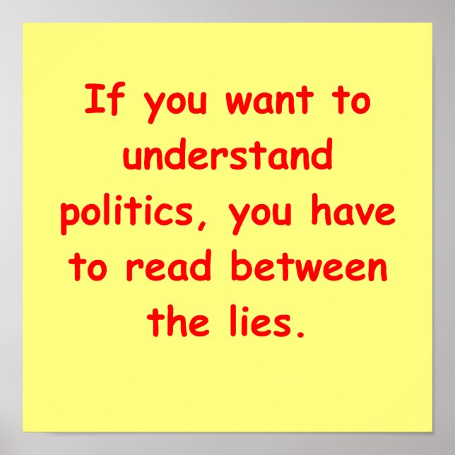 politischer Witz Poster (Vorne)