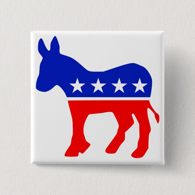 Politisches Emblem des demokratischen Party (Donke Button (Vorderseite)