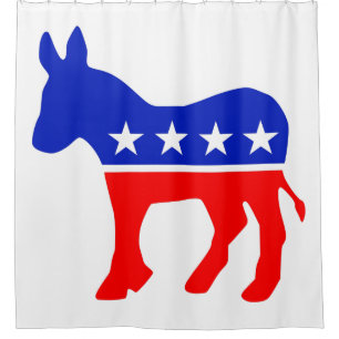 Politisches Emblem des demokratischen Party (Donke Duschvorhang