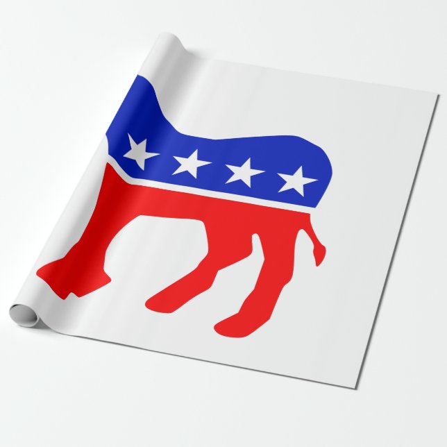 Politisches Emblem des demokratischen Party (Donke Geschenkpapier (Ungerollt)