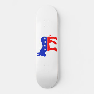 Politisches Emblem des demokratischen Party (Donke Skateboard