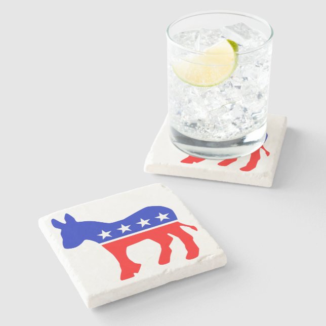 Politisches Emblem des demokratischen Party (Donke Steinuntersetzer (Seitenansicht)