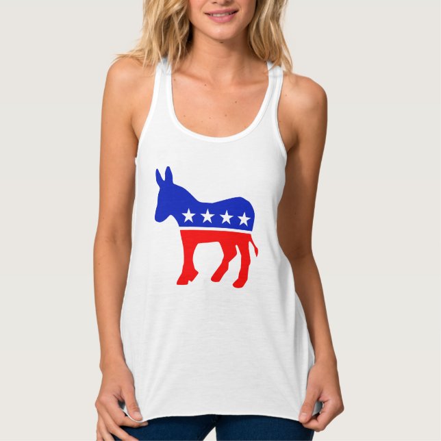 Politisches Emblem des demokratischen Party (Donke Tank Top (Vorderseite)