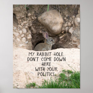 Politisches Kaninchen Hole Bunny Foto Politischer  Poster