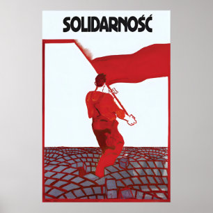 Politisches Plakat Polen Solidarność Gewerkschaft