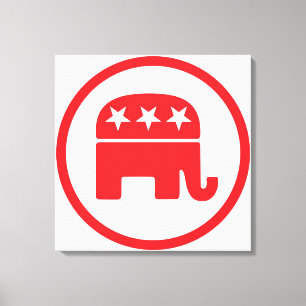 Politisches Symbol des republikanischen Party (Ele Leinwanddruck